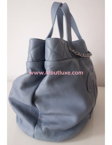 Sac Chanel shopping bleu jean Sac Chanel shopping bleu jean