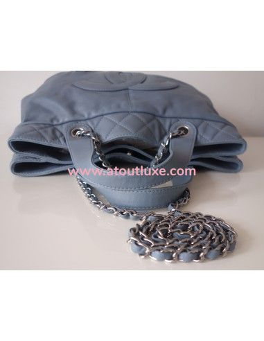 Sac Chanel shopping bleu jean Sac Chanel shopping bleu jean