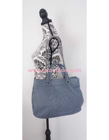 Sac Chanel shopping bleu jean Sac Chanel shopping bleu jean