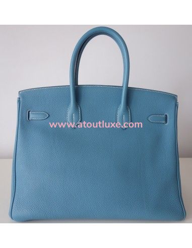 Sac Hermes Birkin 35 bleu jean Sac Hermes Birkin 35 bleu jean