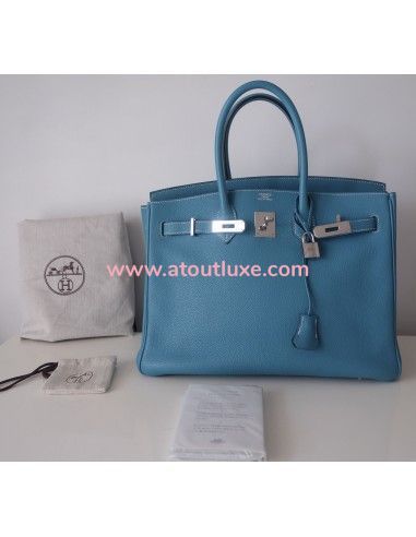 Sac Hermes Birkin 35 bleu jean Sac Hermes Birkin 35 bleu jean