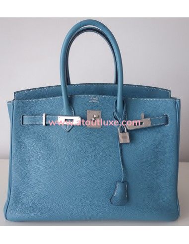 Sac Hermes Birkin 35 bleu jean Sac Hermes Birkin 35 bleu jean