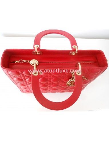 SAC LADY DIOR ROUGE GRAND MODELE SAC LADY DIOR ROUGE GRAND MODELE