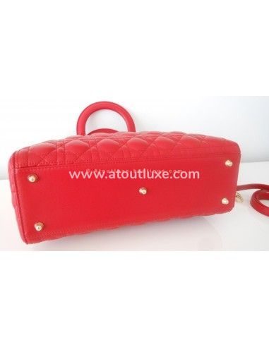 SAC LADY DIOR ROUGE GRAND MODELE SAC LADY DIOR ROUGE GRAND MODELE