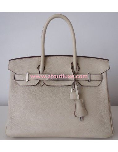 MAGNIFIQUE Sac HERMES Birkin 30 toile : OCCASION certifiée authentique