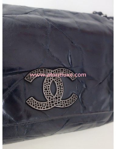 Sac Chanel à rabat bleu Sac Chanel à rabat bleu