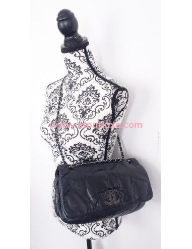 Sac Chanel à rabat bleu Sac Chanel à rabat bleu