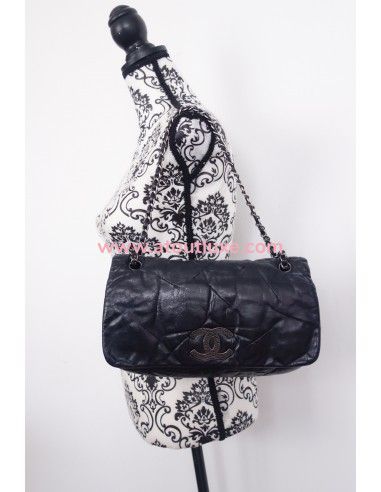 Sac Chanel à rabat bleu Sac Chanel à rabat bleu