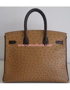 Sac Hermes Birkin 35 autruche 2