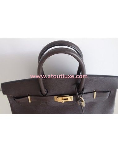 Sac Hermes Birkin 35 Epsom marron Sac Hermes Birkin 35 Epsom marron