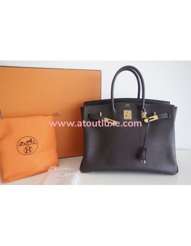Sac Hermes Birkin 35 Epsom marron Sac Hermes Birkin 35 Epsom marron