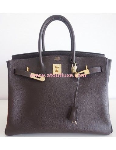 Sac Hermes Birkin 35 Epsom marron Sac Hermes Birkin 35 Epsom marron