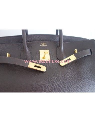 Sac Hermes Birkin 35 Epsom marron Sac Hermes Birkin 35 Epsom marron