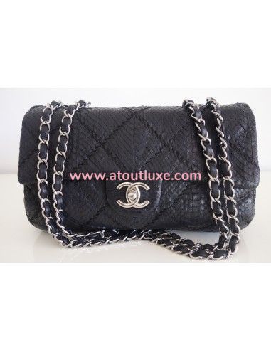 Sac Chanel Classique python noir