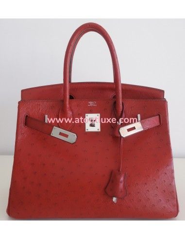 Sac Hermes Birkin 30 autruche