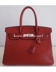 Sac Hermes Birkin 30 autruche 2