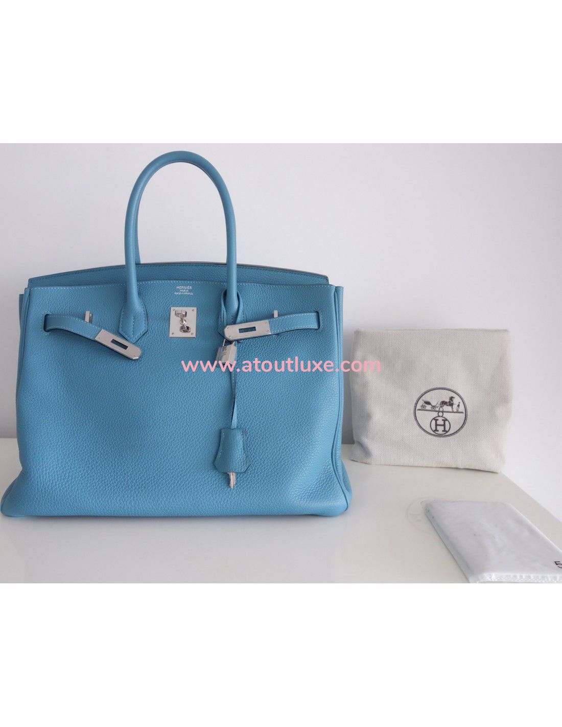 Sac Hermes Birkin 35 bleu