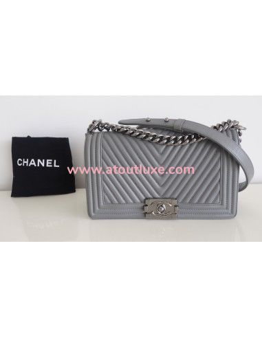 sac Chanel Boy gris sac Chanel Boy gris
