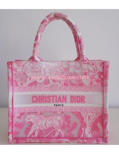 Sac Dior Book Tote fluo rose