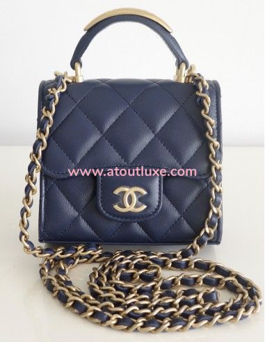 Mini Sac Chanel Classique bleu marine Mini Sac Chanel Classique bleu marine