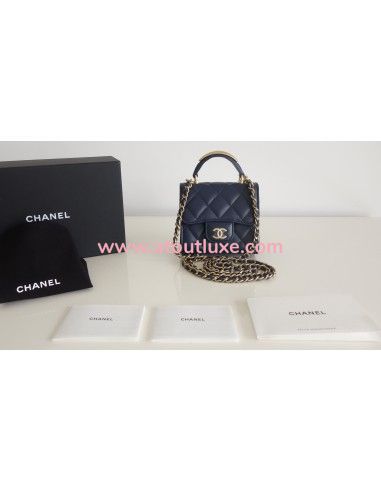 Mini Sac Chanel Classique bleu marine Mini Sac Chanel Classique bleu marine