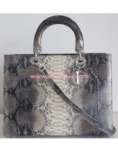 Sac Lady Dior python grand modèle