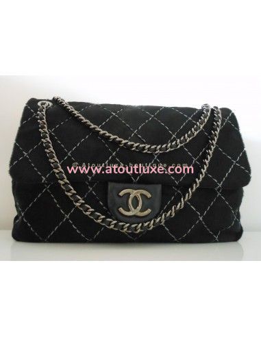 SAC CHANEL TIMELESS JUMBO - POULAIN NOIR