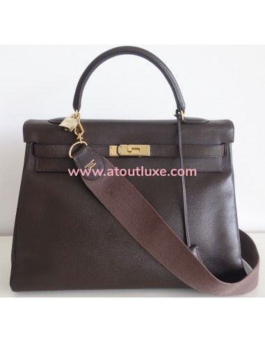 Sac Hermes Kelly 35 marron