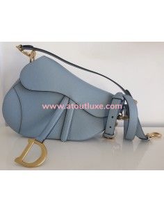 Sac Dior Saddle cuir bleu... 2