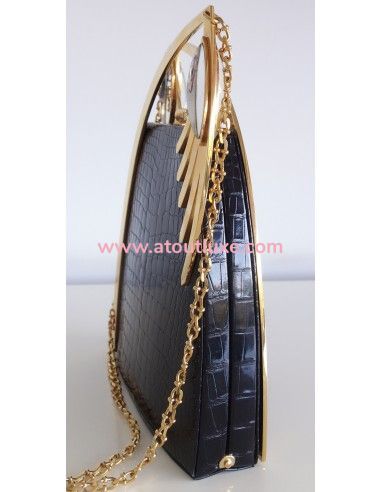 Minaudière Lalique crocodile Minaudière Lalique crocodile