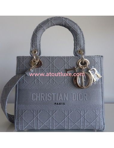 Sac Lady Dior D'Lite gris