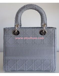 Sac Lady Dior D'Lite gris 2