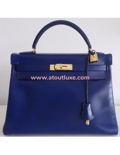 Sac Hermes Kelly bleu roi 2