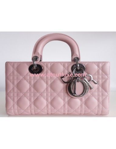 Sac Lady D-Joy cuir vieux rose