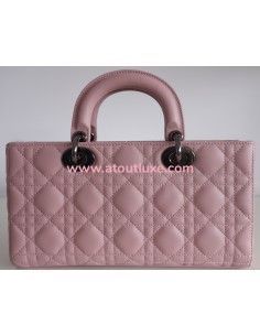 Sac Lady D-Joy cuir vieux rose 2