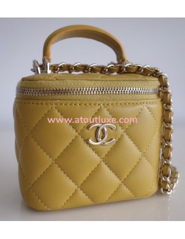 Mini sac Chanel classique jaune