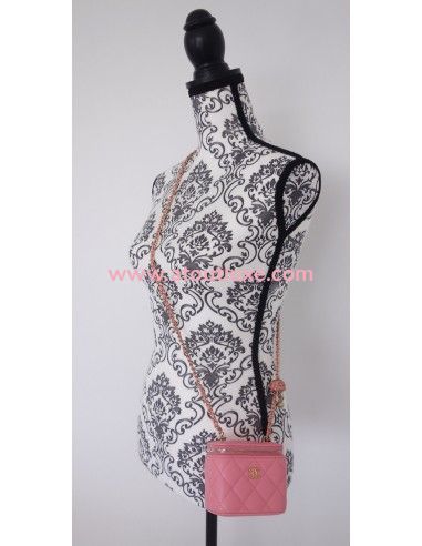 Mini pochette Chanel classique rose Mini pochette Chanel classique rose