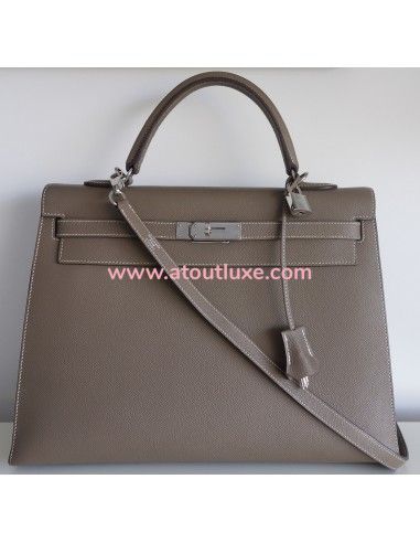 Sac Hermes Kelly 35 étoupe