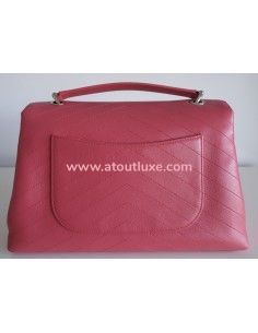 Sac Chanel à rabat rose 2