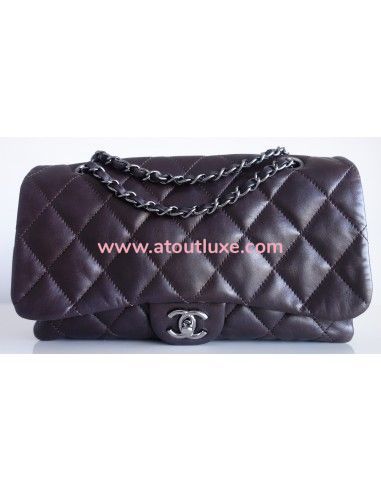 Sac Chanel Classique cuir chocolat