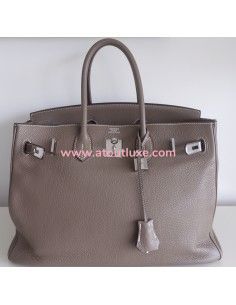 Sac Hermes Birkin étoupe 35 2