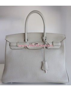 Sac Hermes Birkin 35 gris...