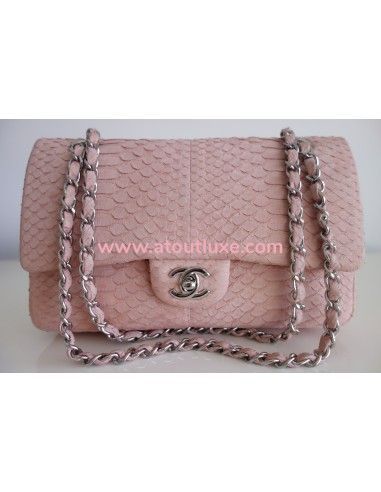 Sac Chanel Classique python rose