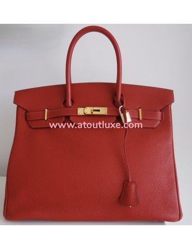 Sac Hermes Birkin 35 rouge