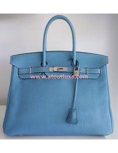 Sac Hermes Birkin 35 bleu