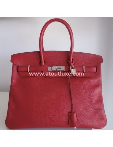 Sac Hermes Birkin 35 rouge