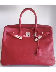 Sac Hermes Birkin 35 rouge 2