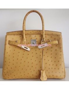 Sac Hermes Birkin 30 autruche 2