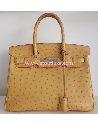 Sac Hermes Birkin 30 autruche