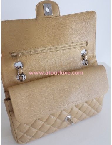 Sac Chanel Classique beige médium Sac Chanel Classique beige médium
